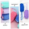 Beatifufu 4pcs Body Scrub Bath Massage Brush Silicone Bath Massage Brush Shower Scrubber for Body Exfoliating Washcloth Accessories view 2