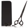 Bucchelli 5 Inch Left Handed Hair Cutting Scissors Professional - Japanese 440A Inch Barber Scissors - Micro Bevel Edge Adjustable Tension Knob (Black Left 5") view 1