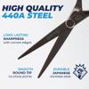 Bucchelli 5 Inch Left Handed Hair Cutting Scissors Professional - Japanese 440A Inch Barber Scissors - Micro Bevel Edge Adjustable Tension Knob (Black Left 5") view 3