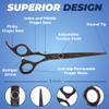 Bucchelli 5 Inch Left Handed Hair Cutting Scissors Professional - Japanese 440A Inch Barber Scissors - Micro Bevel Edge Adjustable Tension Knob (Black Left 5") view 4