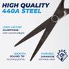 Bucchelli 7 Inch Hair Cutting Scissors Professional - Japanese 440A Barber Scissors 7 Inch - Salon Scissors for Hair -Micro Bevel Edge with Adjustable Tension Knob - Hair Shears Black (Black Right 7") view 3