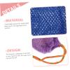 Beatifufu 8pcs Soap Foaming Net Pouch Travel- Bag with Drawstring Closure Quick Drying and Easy to Use for Skin Cleansing and Gift Giving Purple Blue Beige Pink view 3