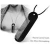 Mipcase Beard Comb for Black Men Sturdy Zinc Alloy Essential Men's Beard Accessories Easy Styling Tool view 4