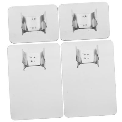 LALAFINA 4pcs Stainless Steel Makeup Mixing Palette Professional Ring Design for Foundation Blending Nail Art and Color Mixing Portable Lightweight Cosmetic Tools