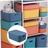 MERRYHAPY Large Plastic Cosmetic Box Cover Bathroom Vanity Organizer for Makeup and Sundries Stackable Storage for Home and Office Blue view 4