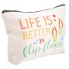 Mipcase Women Travel Toiletry Bag Makeup Bag Zipper Pouch Small Pouch for Cosmetics Cotton Material view 1