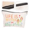 Mipcase Women Travel Toiletry Bag Makeup Bag Zipper Pouch Small Pouch for Cosmetics Cotton Material view 4