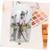Mipcase Rotatable Makeup Brush Organizer Lid Cosmetic Brush Holder for Vanity Desktop and Bathroom Elegant Design for Easy Access and Storage view 3