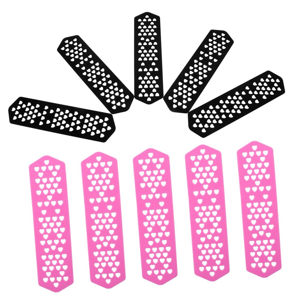 NOLITOY 10pcs Heatproof Perm Plates for Hairdressers Heat-blocking Salon Tool Essential for Beauty Salons Random Colors Professional Hairdressing Accessories