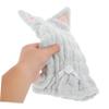 Angoily 2pcs Hair Cap Quick Dry Bath Towel Hat Cat Ears Design Black Safe for Hair Random view 2