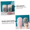 Angoily 3pcs Double-sided Exfoliating Bath Gloves Gentle Dead Skin Removal Mitts for Smooth Skin for Daily Use Shower Bath Pink view 3