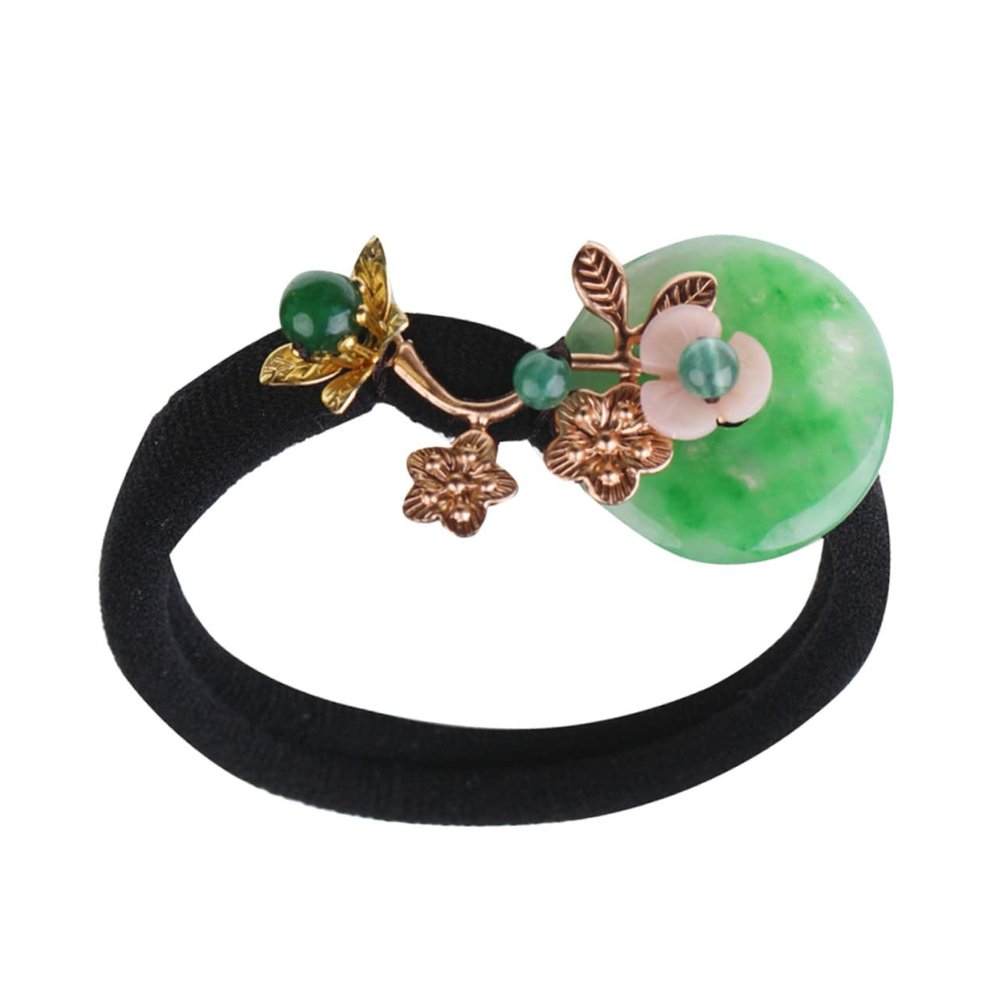NOLITOY 1pc Vintage Chinese Style Hair Tie Retro Hairband for Girls Elastic Ponytail Holder Lightweight Decorative Hair Accessory Fine Workmanship for Everyday Use