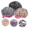 Beatifufu 3Pcs Double Layer PEVA Waterproof Shower Caps for Women Comfortable Hair Washing Hats Reusable Daily Use Sleep Caps for Girls view 2