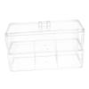 Angoily 2-Layer Cosmetic Puff Holder Case Acrylic Makeup Sponge Box for Easy Organization view 1