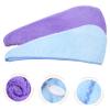 Beatifufu 2pcs Comfortable Hair Wrap Towel Fast-Drying Coral Fleece Head Towels for Women Practical Hair Drying Bonnet Lake for Home Use and Office view 2