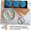 Angoily 5pcs Embroidery Scissors Leather Cover with Protective Sheath Portable Multi-color Scissor Protector for Eyebrow Trimming Crafting and Sewing Projects view 2