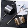 Beatifufu 2pcs Elegant Hair Cuff Bun Holders High Polished Geometric Hair Accessories for Women Stylish Bun Clips for Casual Formal Hairstyles Gold and Silver view 2