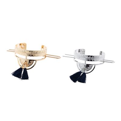 Beatifufu 2pcs Vintage Hair Cuff Bun Holders Decorative Hair Accessories Gold and Silver Elegant Styling Clips for Easy Updos and Secure Management