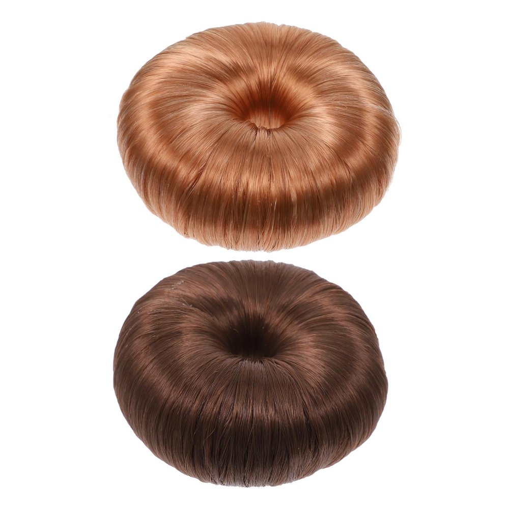 Beatifufu 2pcs Elastic Hair Bun Maker Set Chignon Hairpiece Tool for Effortless Updos and Ponytails Easy to Use Hair Styling Accessory for Women for Messy Buns and Elegant Hairstyles