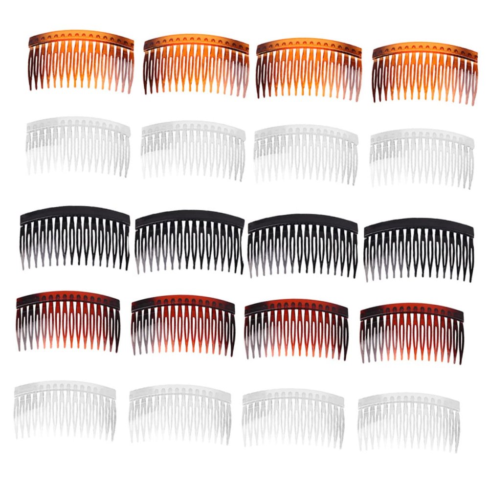 Beatifufu 25pcs Multi-functional Hair Clip Comb Massage Comb for Scalp Teasing Side Fade-resistant Easy to Clean
