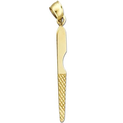 14kZone 14K Gold Nail File Charm, Yellow, 6364-YG
