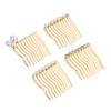 Beatifufu 4pcs Lightweight Hair Side Comb Set with Pearls and Rhinestones Versatile Hair Decor for Daily Use Comfortable Grip for Women and Girls view 1