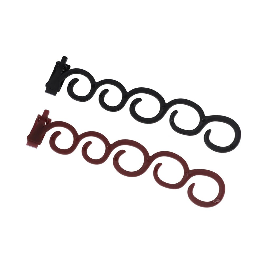 NOLITOY 8pairs Fishbone Ponytail Braid Tool Easy Hair Styling Device for Home Use for Hair Type Includes Clips in Black Colors for Events and Everyday Wear