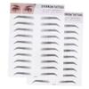 Beatifufu 2pcs Artificial Eyebrow Stickers Easy Use Eyebrow Tool for Men Women Realistic Hair-like Design Instant Transformation for Sparse Brows Black view 1