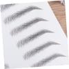 Beatifufu 2pcs Artificial Eyebrow Stickers Easy Use Eyebrow Tool for Men Women Realistic Hair-like Design Instant Transformation for Sparse Brows Black view 2