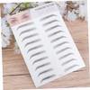 Beatifufu 2pcs Artificial Eyebrow Stickers Easy Use Eyebrow Tool for Men Women Realistic Hair-like Design Instant Transformation for Sparse Brows Black view 3