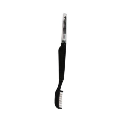 NOLITOY 2pcs Foldable Eyebrow Grooming Comb Set Stainless Steel and Plastic Handle Eyebrow Brush Tool for Women and Girls Portable Design for Go Grooming