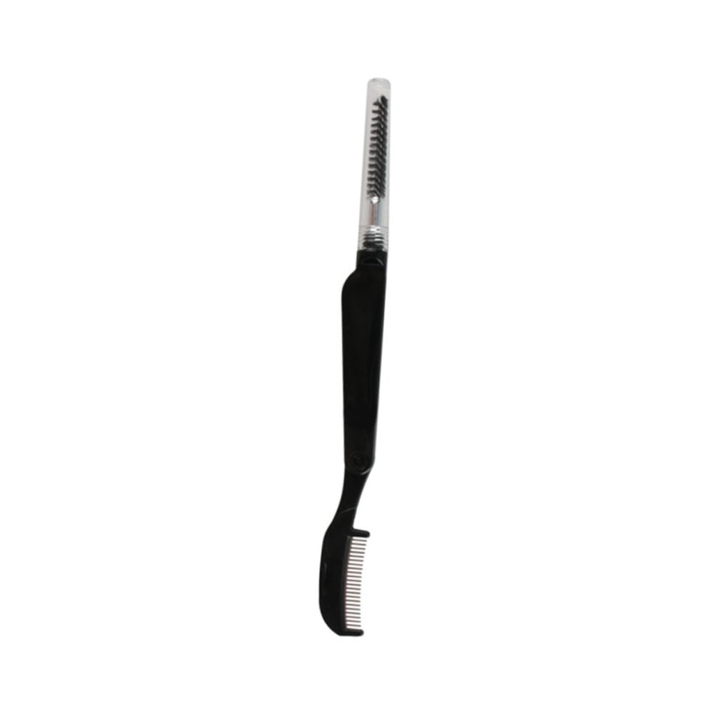 NOLITOY 2pcs Foldable Eyebrow Grooming Comb Set Stainless Steel and Plastic Handle Eyebrow Brush Tool for Women and Girls Portable Design for Go Grooming