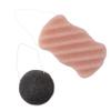 Beatifufu 2pcs Charcoal Deep Cleansing Sponge Skin Care Lightweight and Portable Bathing Tool Natural Weak Alkalinity for Gentle Skin Care Random Color view 1