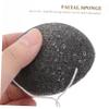 Beatifufu 2pcs Charcoal Deep Cleansing Sponge Skin Care Lightweight and Portable Bathing Tool Natural Weak Alkalinity for Gentle Skin Care Random Color view 2