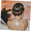 Angoily 2pcs Elegant Hair Side Combs for Women Girls Simple Bridal Slide Hair Clips for Everyday Use for Styling and Projects view 3