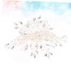 Angoily 1pc Rhinestone Hair Comb Elegant Wedding Headdress Handmade Bridal Accessory for Women Stunning Photography Prop for Banquets and Special Occasions view 3
