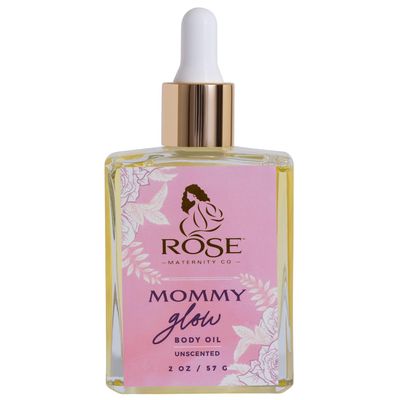 Rose Maternity Co. Mommy Glow Oil Unscented Postpartum Skin + Belly Oil 2oz | Deeply Hydrating | Plant-Based Ingredients
