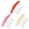 Beatifufu 3pcs Chic Hair Side Combs for Women Non-slip Hair Accessories Orange Pink and Beige for Parties Dances and Daily Wear view 1