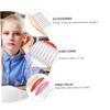 Beatifufu 3pcs Chic Hair Side Combs for Women Non-slip Hair Accessories Orange Pink and Beige for Parties Dances and Daily Wear view 4