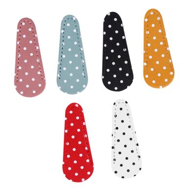 Angoily 6pcs Embroidery Scissors Protective Pu Cover Mixed Color for Eyebrow Grooming Safe Storage Lightweight Sheath for Needlework and Crafting