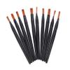Angoily 100pcs Black Aluminum Tube Lip Brush Mini Fiber Eyeshadow Lip Makeup Applicators view 1