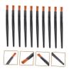 Angoily 100pcs Black Aluminum Tube Lip Brush Mini Fiber Eyeshadow Lip Makeup Applicators view 2