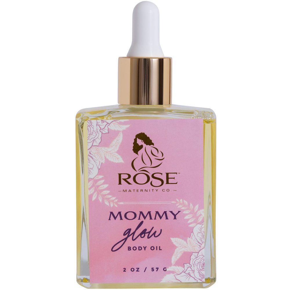 Rose Maternity Co. Mommy Glow Oil Lavender Postpartum Skin + Belly Oil 2oz | Deeply Hydrating | Plant-Based Ingredients