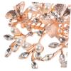 Angoily Bridal Hair Comb Delicate Rose Gold Headpiece for Weddings Elegant Floral Hairpin Accessories for Brides and Special Occasions Confidence and Charm view 3