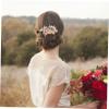 Angoily Bridal Hair Comb Delicate Rose Gold Headpiece for Weddings Elegant Floral Hairpin Accessories for Brides and Special Occasions Confidence and Charm view 4