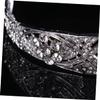 Angoily 1pc Elegant Hair Hoop Crown for Women Vintage Rhinestone Wedding Headdress for Brides and Bridesmaids for Prom Parties and Special Events Silver view 3