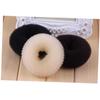 MERRYHAPY 3pcs Hair Donut Bun Maker Set Easy Styling Tool for Neat Ballerina Buns for Dance No Damage to Hair Beige Color view 3