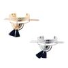 Angoily 2pcs Elegant Hair Cuff Bun Cages Tassels Vintage Style Hair Accessories for Women Gold and Silver for Weddings Dances and Daily Wear view 1