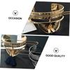 Angoily 2pcs Elegant Hair Cuff Bun Cages Tassels Vintage Style Hair Accessories for Women Gold and Silver for Weddings Dances and Daily Wear view 2