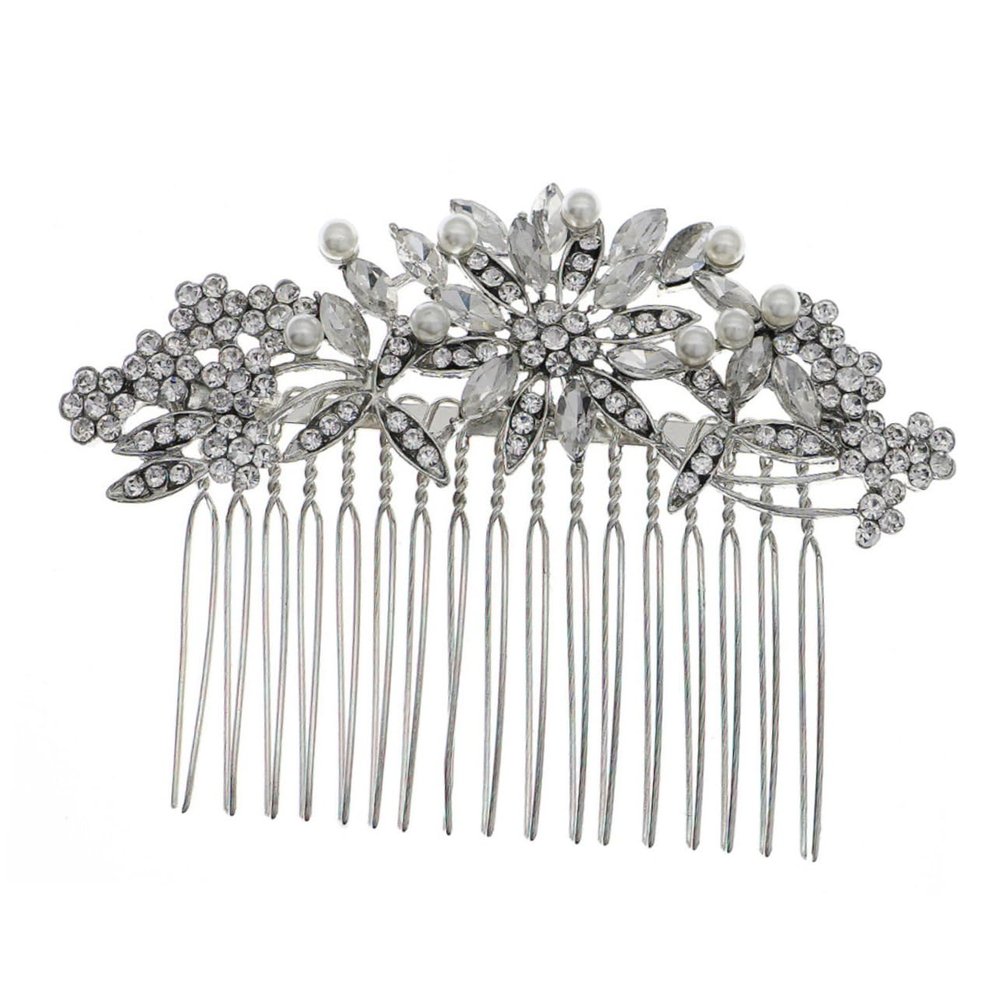 Angoily 1pc Shiny Rhinestone Hair Comb for Brides Elegant Wedding Accessory for Hair Styling Chic Bridal Headpiece for Special Occasions for Weddings and Events